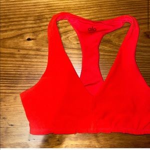 Red ALO sports bra